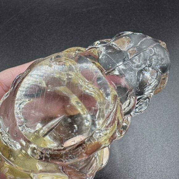 Vintage Heavy Crystal and Brass Grape Cluster Paperweight Art Piece - Picture 6 of 10